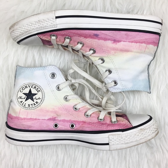 sunset converse high tops